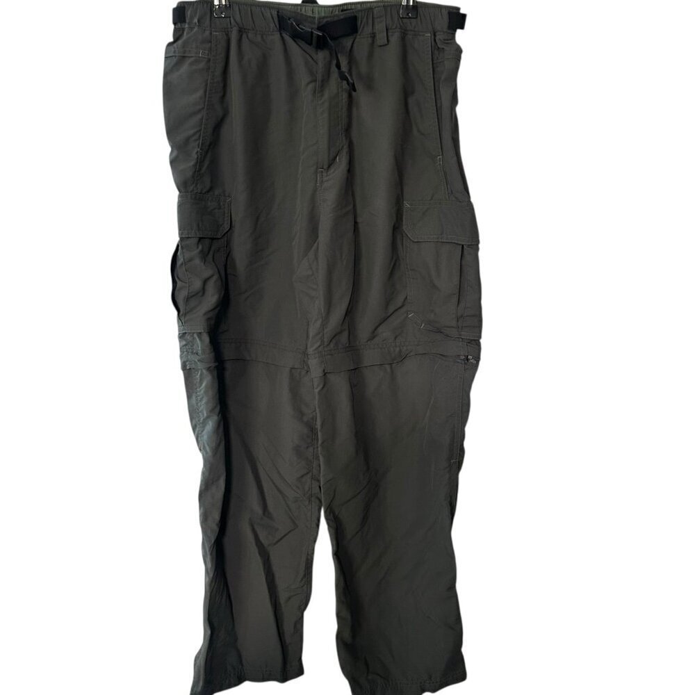 REI Convertible Pants Gray Nylon Cargo Hiking Pockets Lightweight Men’s Medium